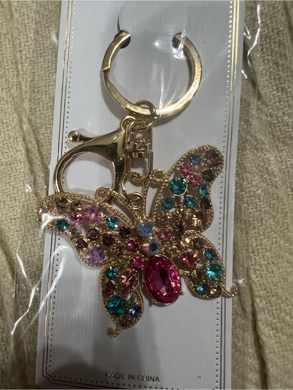 3 Bundle Key Chain or Bag Charm NWT Strawberry, Butterfly, High Heel. - Picture 4 of 7